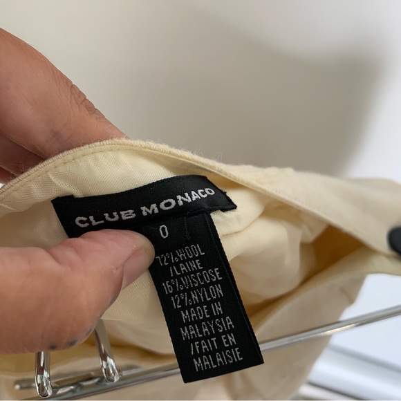 CLUB MONACO WHITE PAISLEY WOOL SKIRT Y2K - Picture 7 of 8